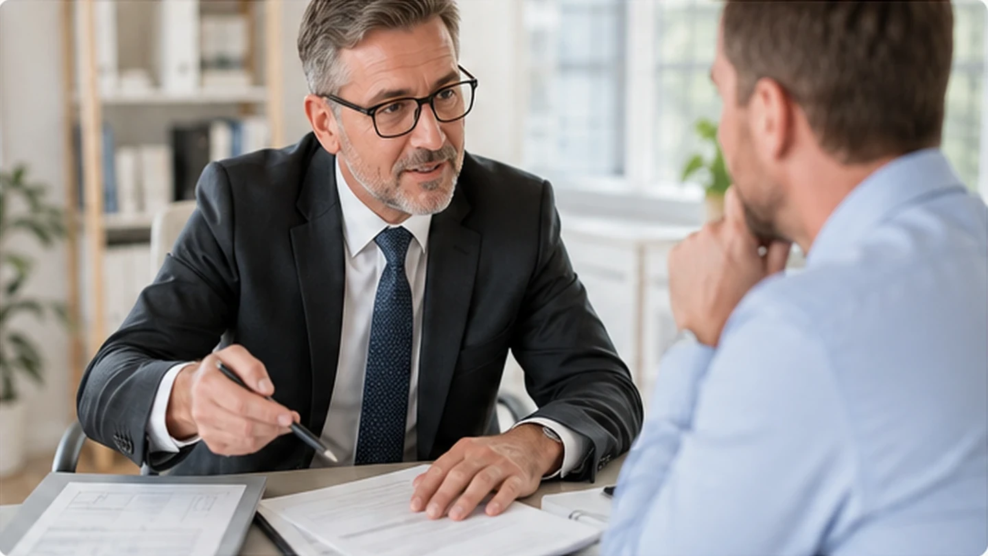 Attorney explaining a planning structure to a client