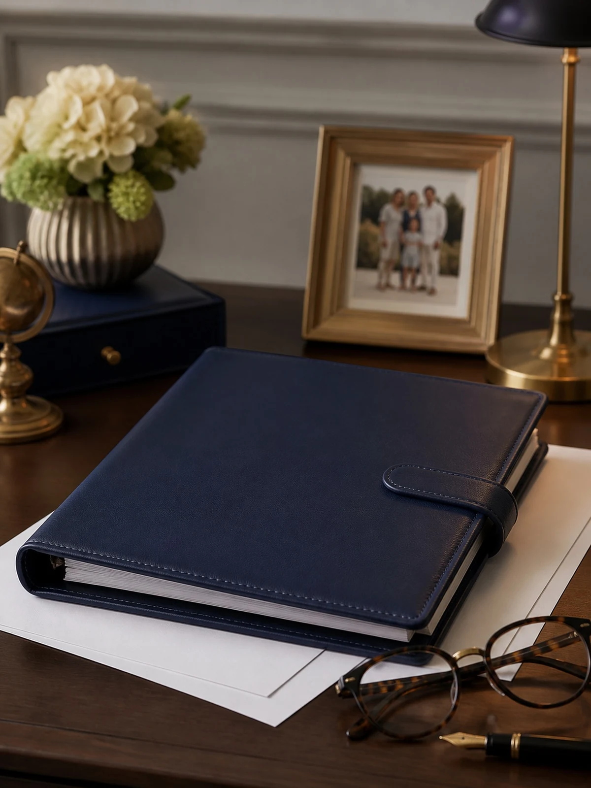 Elegant revocable living trust binder and estate planning materials