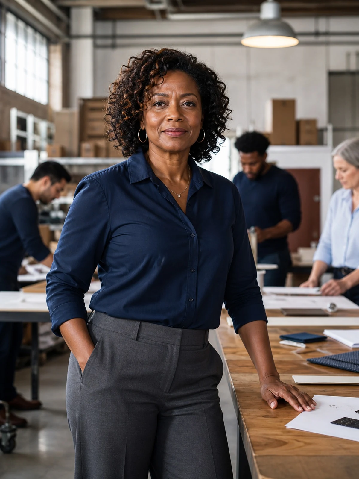 Established woman business owner in an operating workplace